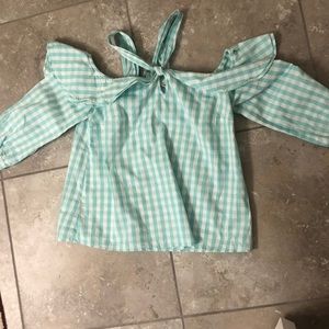 Crown and Ivy halter and off the shoulder shirt